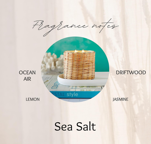 Field + Fleur Sea Salt Handwoven Candle - Thumbnail 5