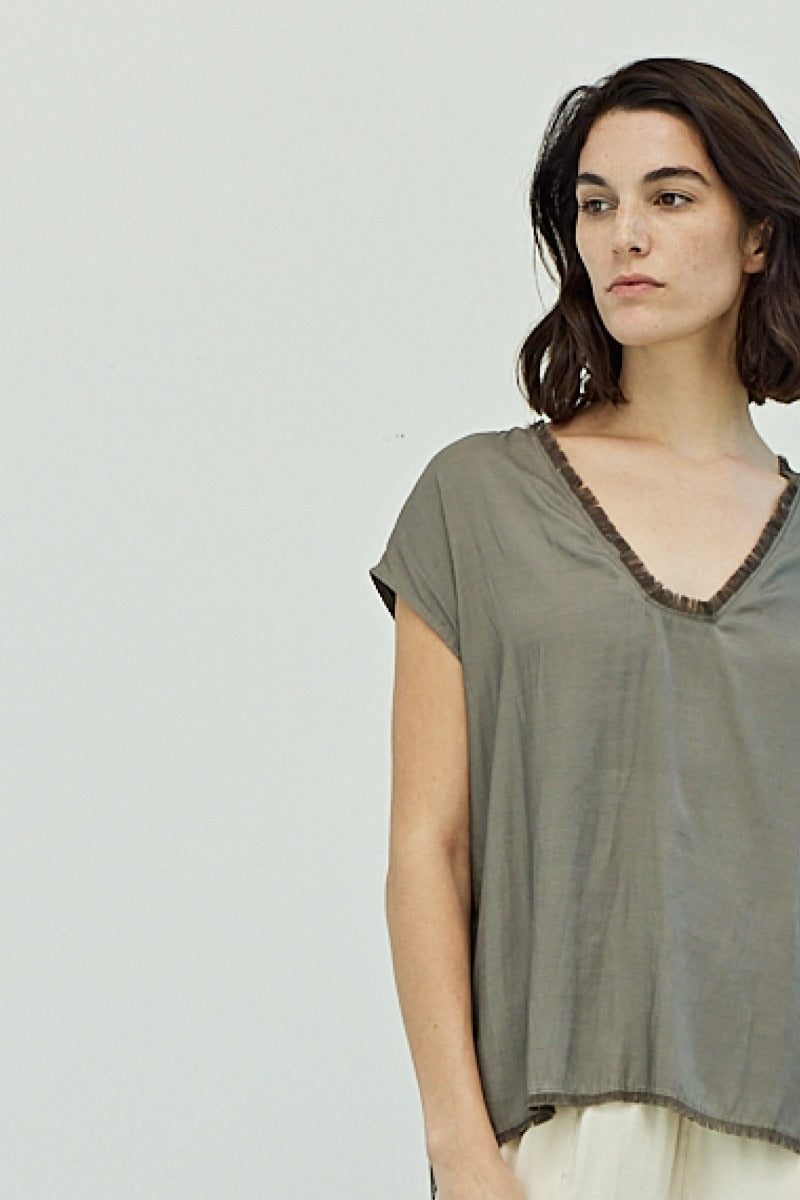 Raw Edge Blouse