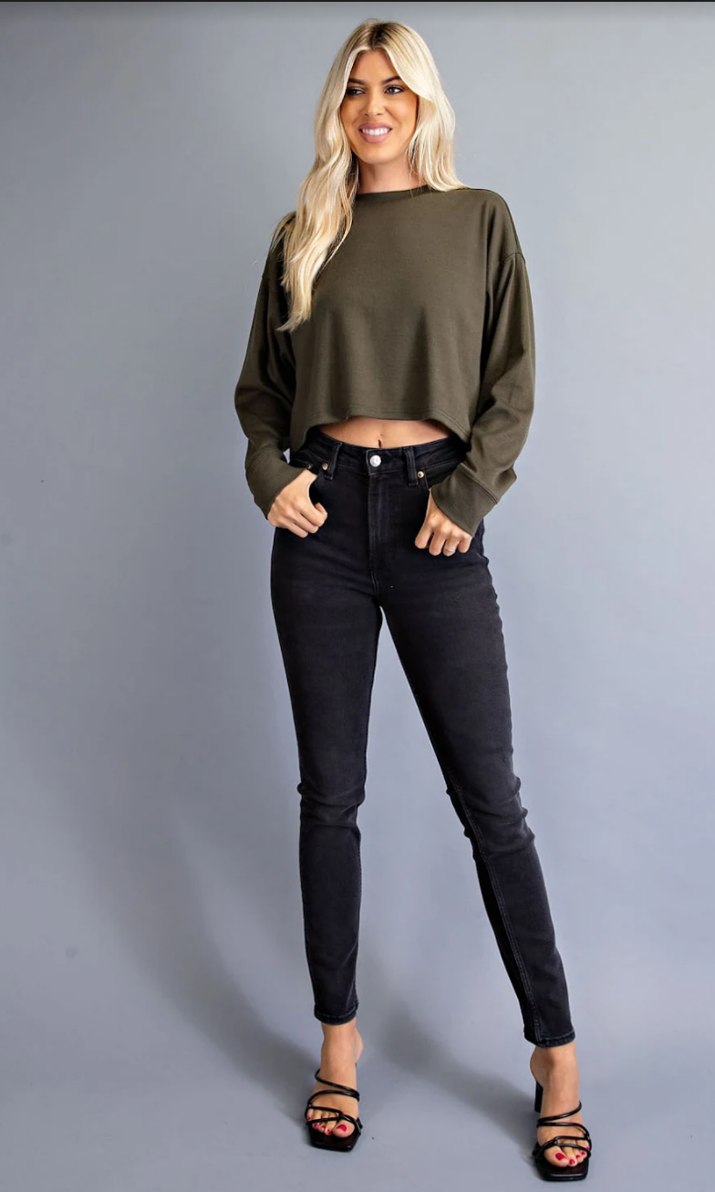 Stella Long Sleeve Crop Top