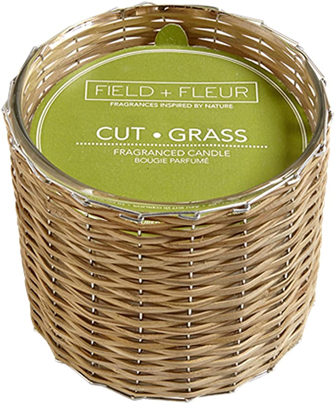 Field + Fleur Cut Grass Handwoven 2 Wick Candle