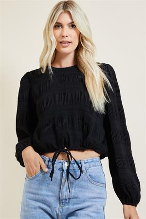 Textured Crop Blouse