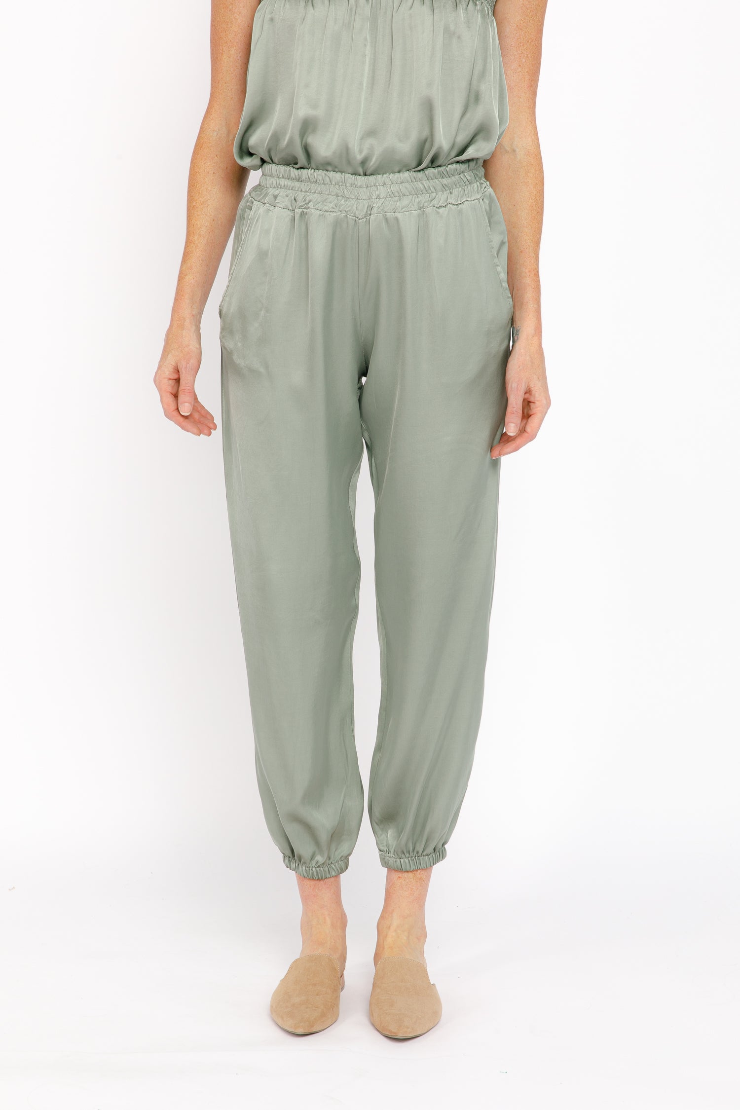 Sofia Brooke Silk Joggers